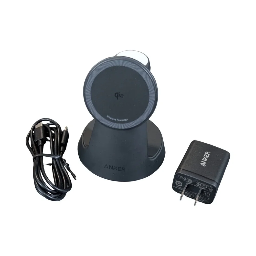 Cc3O Anker MagGo 3-in-1 Charging Station 15W Qi2 Magnetic Charger Open Box